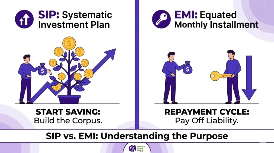 SIP Investment Calculator vs SIP-EMI Calculator Image